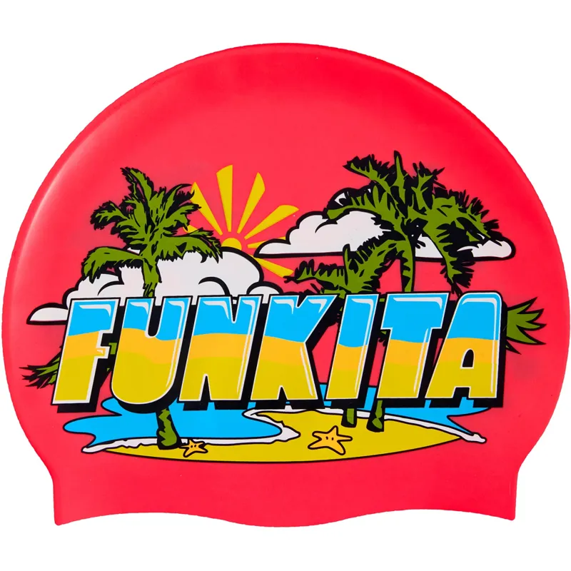 Funkita Silicone Swim Cap Icypop Beach