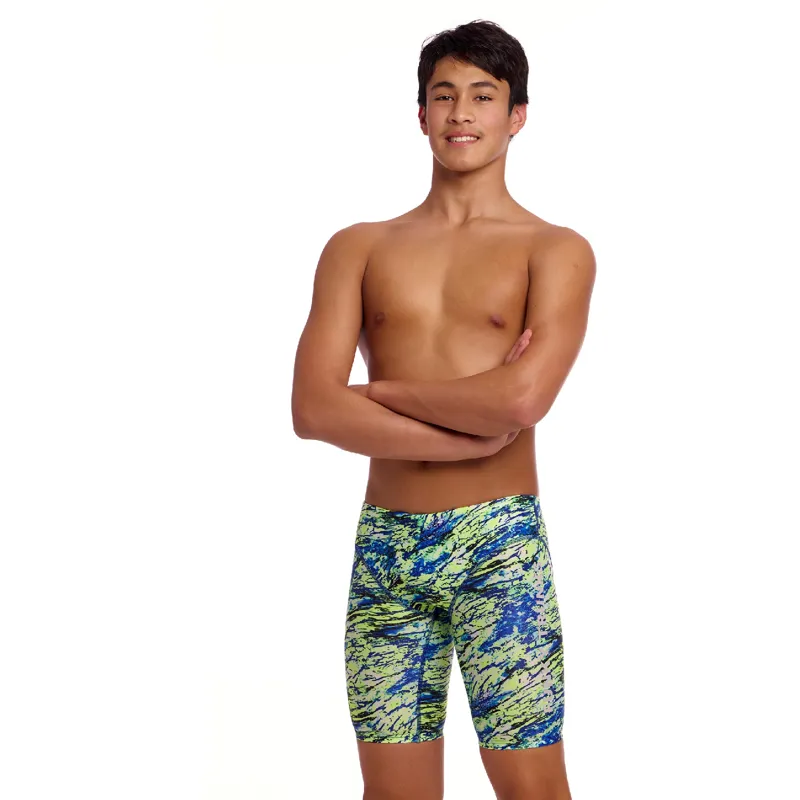 Funky Trunks Boy's Fast Training Jammers Scaled Back-3