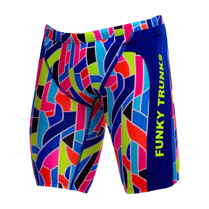 Funky Trunks Boys Training Jammers Fault Lines