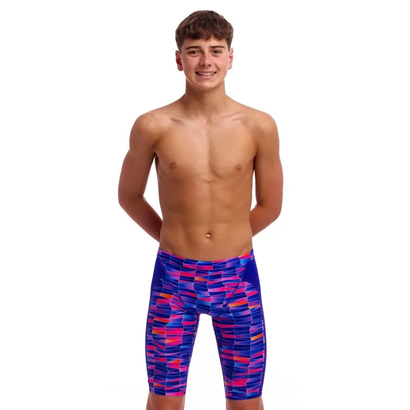 Funky Trunks Boy's Training Jammers Warped Waves-3