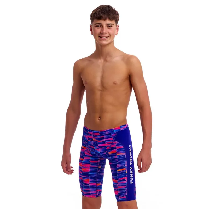 Funky Trunks Boy's Training Jammers Warped Waves-1