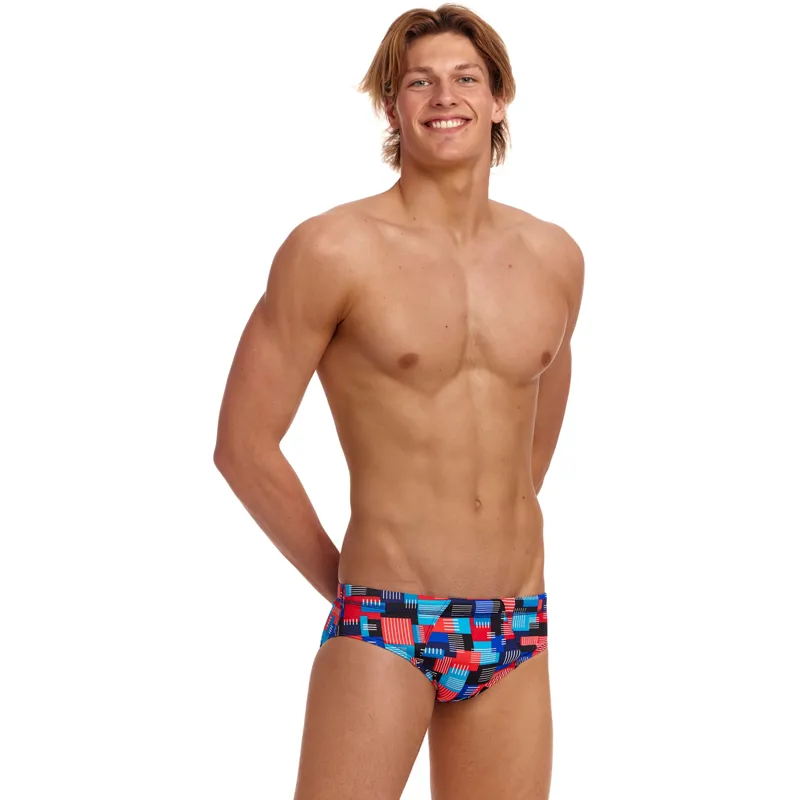 Funky Trunks Men's Seamed Briefs Motherboard-2