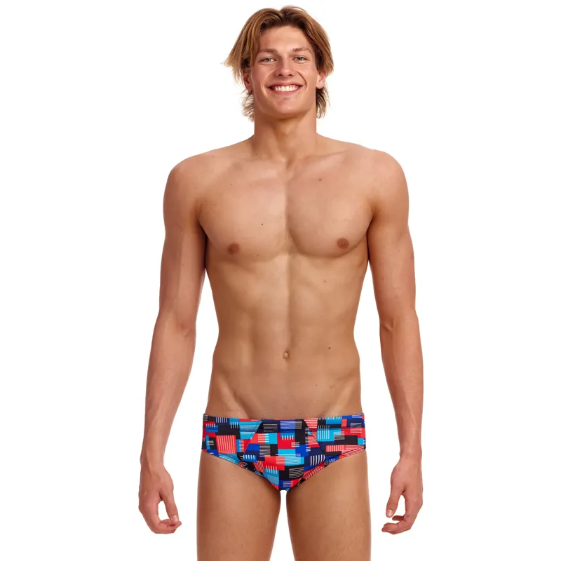 Funky Trunks Men's Seamed Briefs Motherboard-1