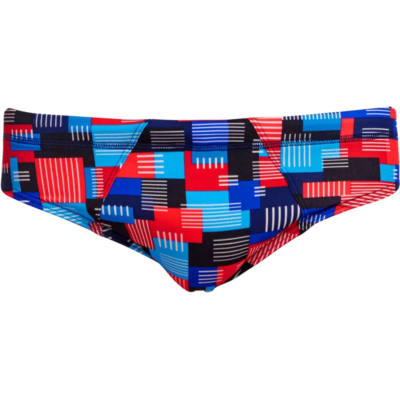Funky Trunks Men's Seamed Briefs Motherboard