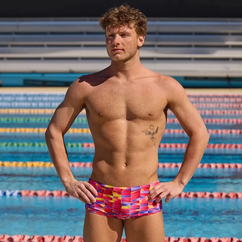 Funky Trunks Men's Sidewinder Trunks Wriggle Walls-4