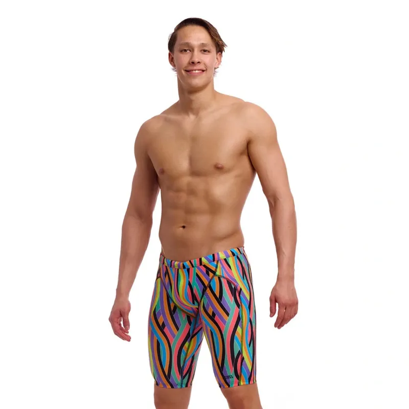 Funky Trunks Curl Curl Swim Training Jammer - Multi-3
