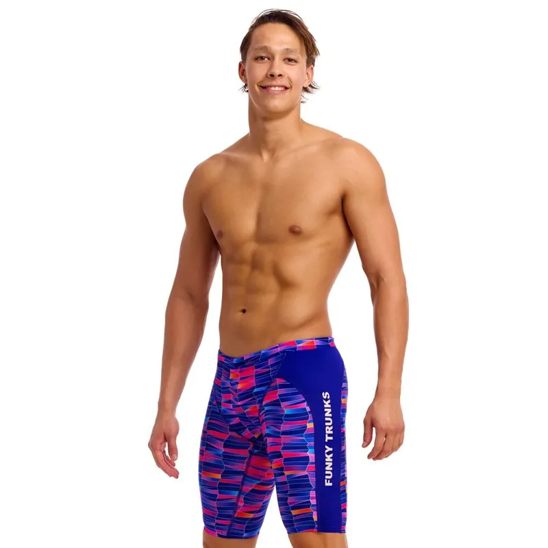 Funky Trunks Men's Training Jammers Warped Waves-1
