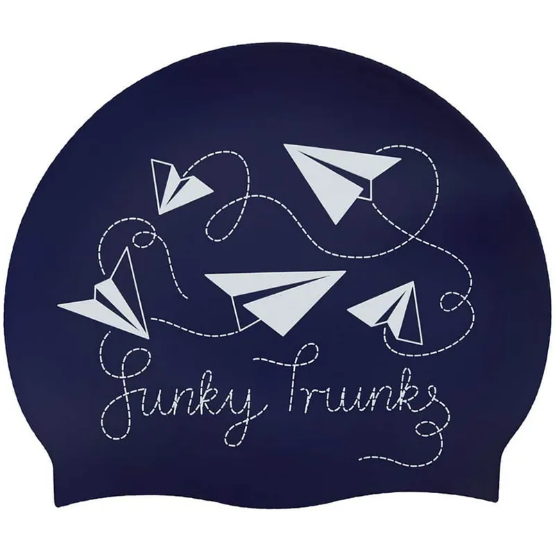 Funky Trunks Silicone Swim Cap Paper Plain
