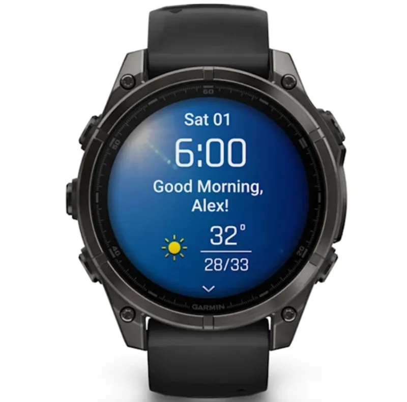 Garmin Fenix 8 47mm AMOLED Sapphire Carbon Grey Titanium/Black/Pebble Grey Band-1