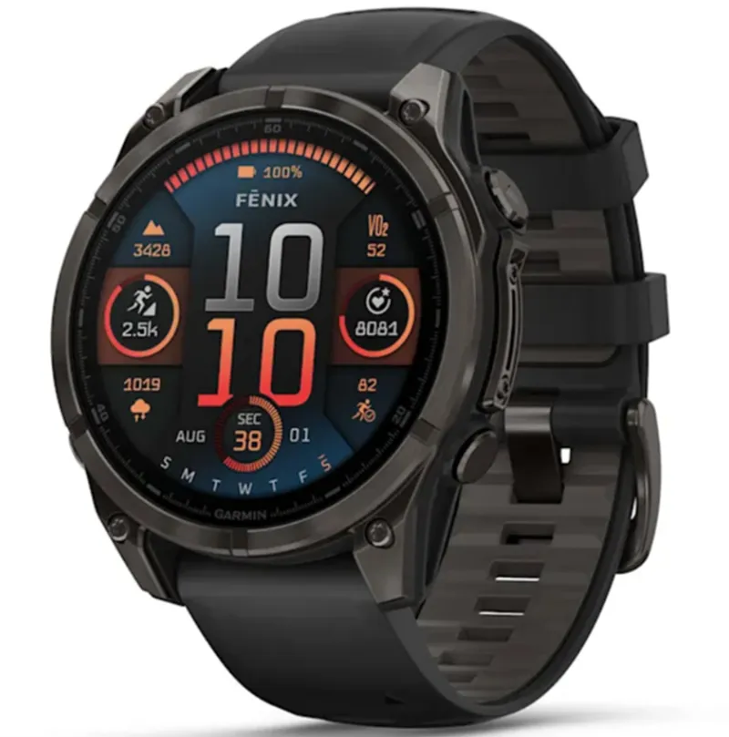 Garmin Fenix 8 47mm AMOLED Sapphire Carbon Grey Titanium/Black/Pebble Grey Band