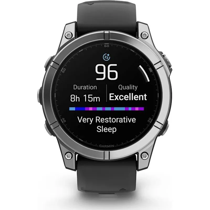 Garmin Fenix E 47mm AMOLED Stainless Steel with Black Silicone Band-9
