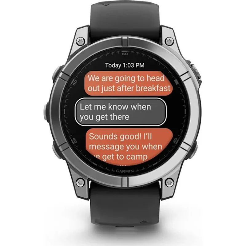 Garmin Fenix E 47mm AMOLED Stainless Steel with Black Silicone Band-11