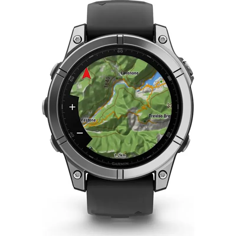 Garmin Fenix E 47mm AMOLED Stainless Steel with Black Silicone Band-4