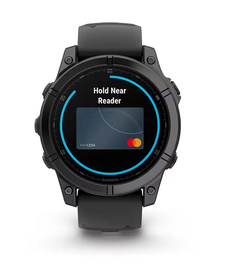 Garmin Fenix E 47 mm AMOLED Slate Grey steel with Black Silicone Band-1