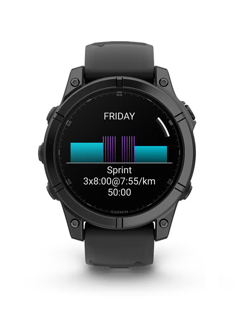 Garmin Fenix E 47 mm AMOLED Slate Grey steel with Black Silicone Band-2