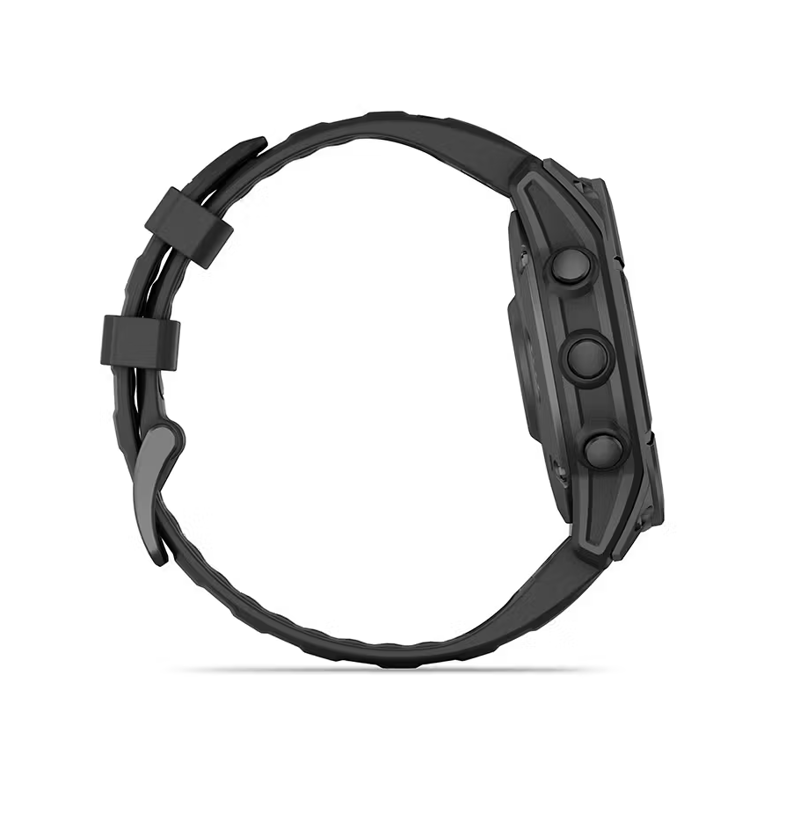 Garmin Fenix E 47 mm AMOLED Slate Grey steel with Black Silicone Band-3