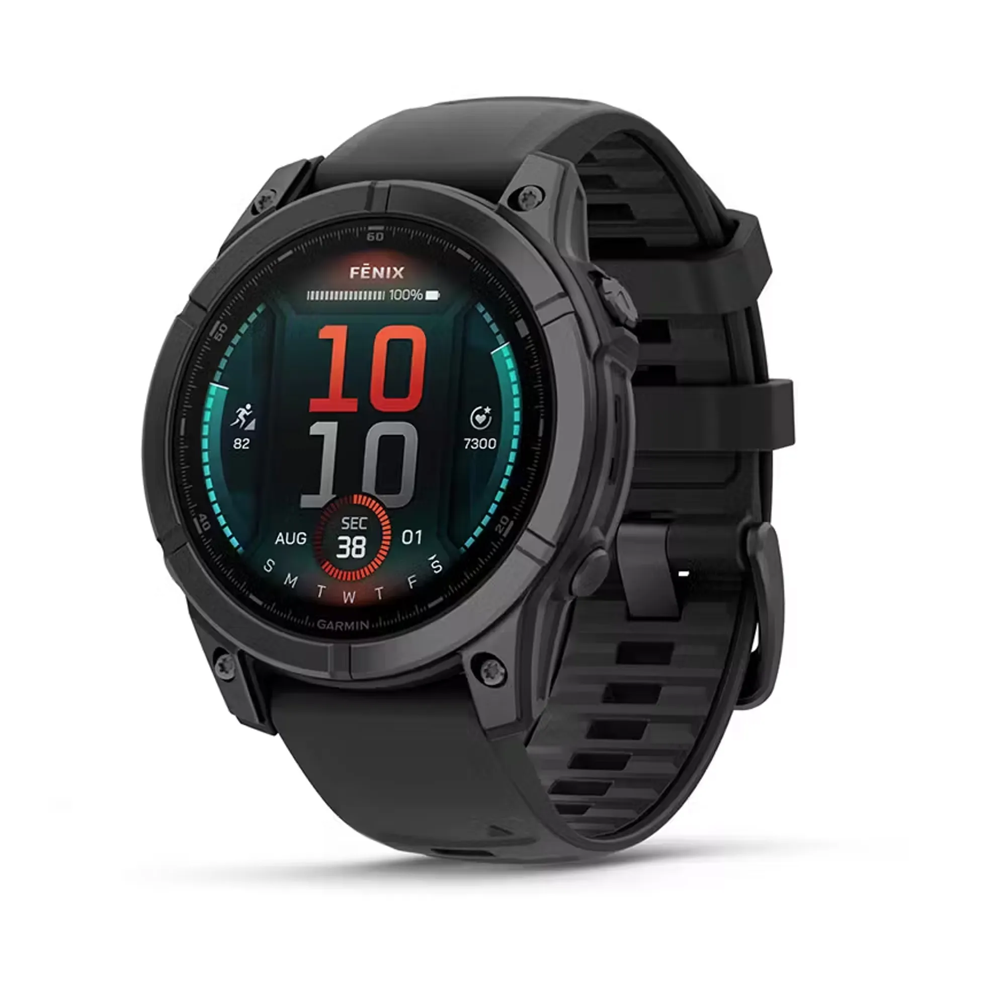 Garmin Fenix E 47 mm AMOLED Slate Grey steel with Black Silicone Band