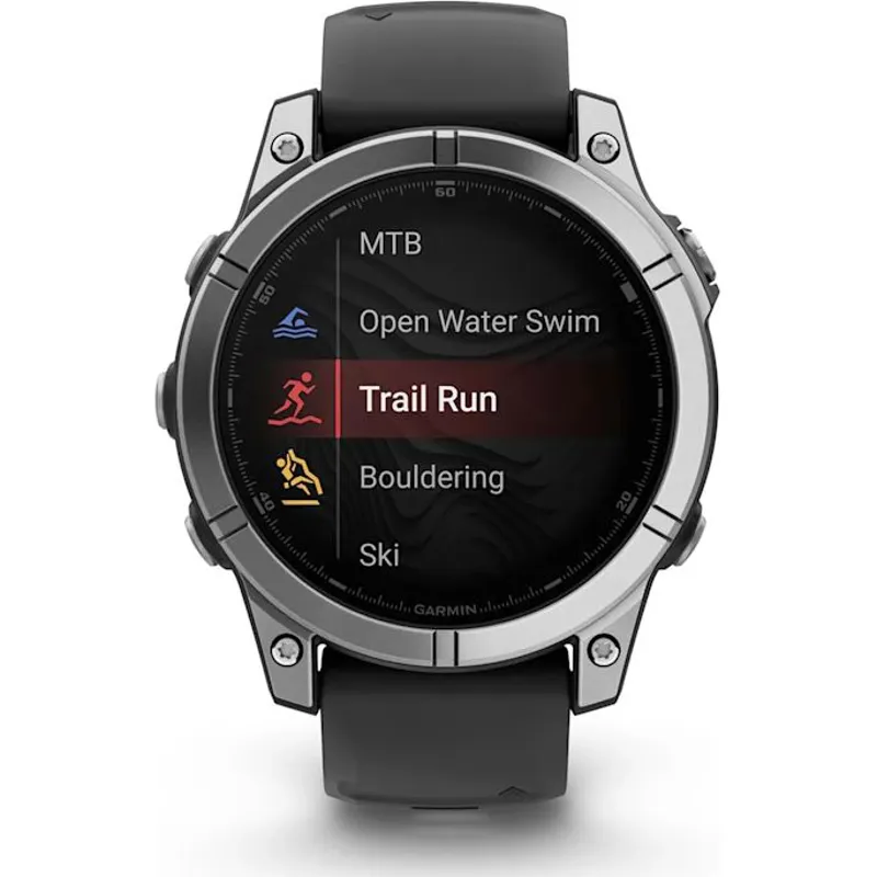 Garmin Fenix E 47mm AMOLED Stainless Steel with Black Silicone Band-6