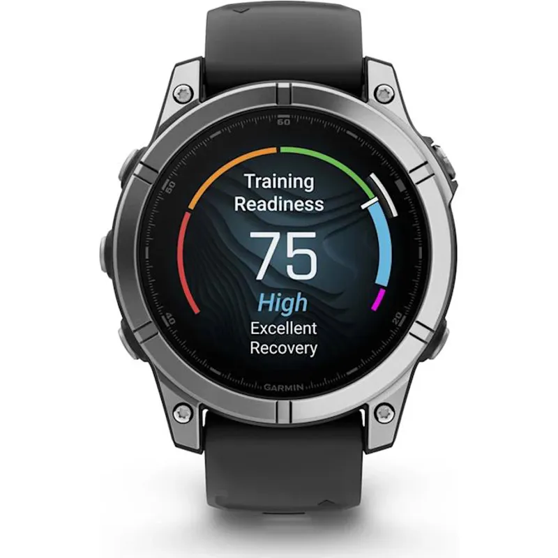 Garmin Fenix E 47mm AMOLED Stainless Steel with Black Silicone Band-8