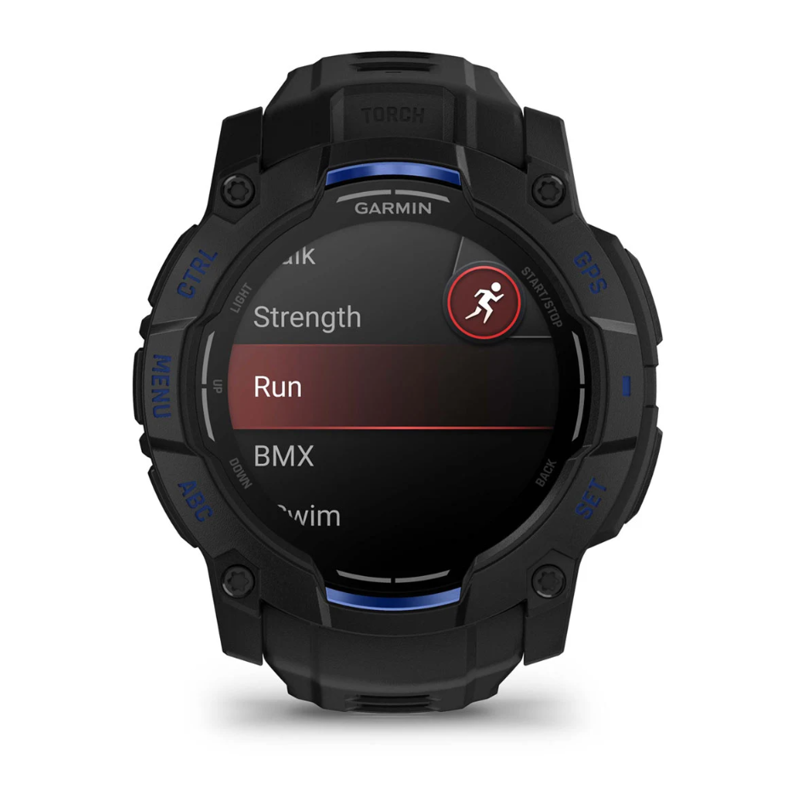 Garmin Instinct 3 50 mm AMOLED Black with Black/Bolt Blue Band-1