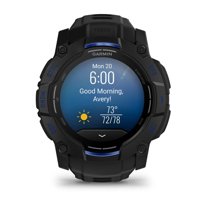 Garmin Instinct 3 50 mm AMOLED Black with Black/Bolt Blue Band-10