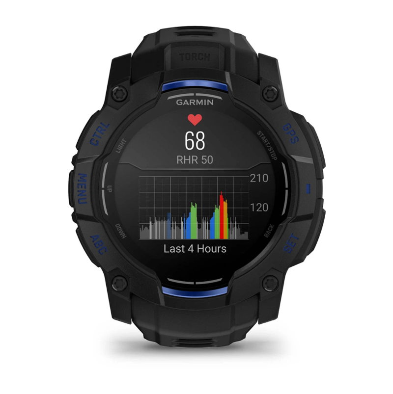 Garmin Instinct 3 50 mm AMOLED Black with Black/Bolt Blue Band-6