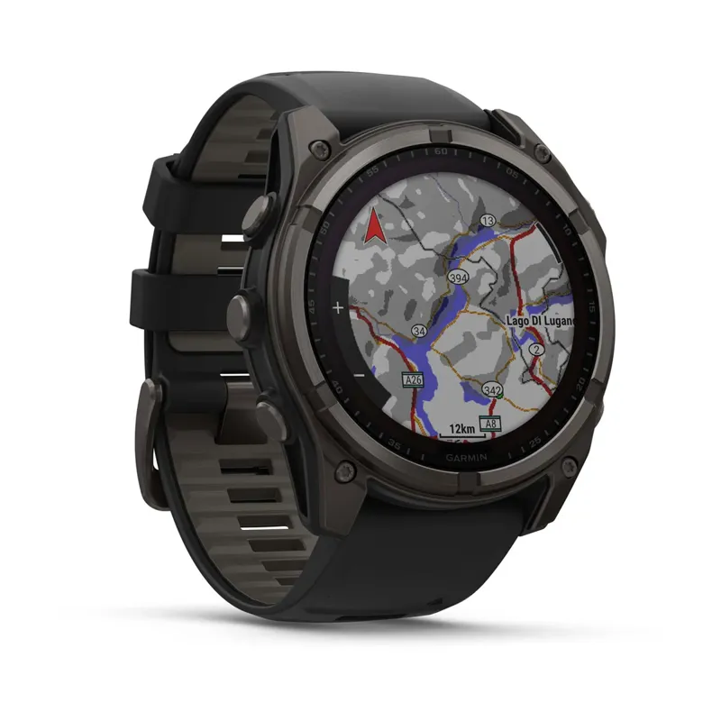 Garmin Fenix 8 51 mm Solar Sapphire Carbon grey DLC titanium with Black/pebble grey-2