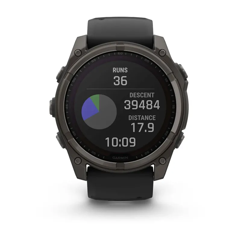 Garmin Fenix 8 51 mm Solar Sapphire Carbon grey DLC titanium with Black/pebble grey-8