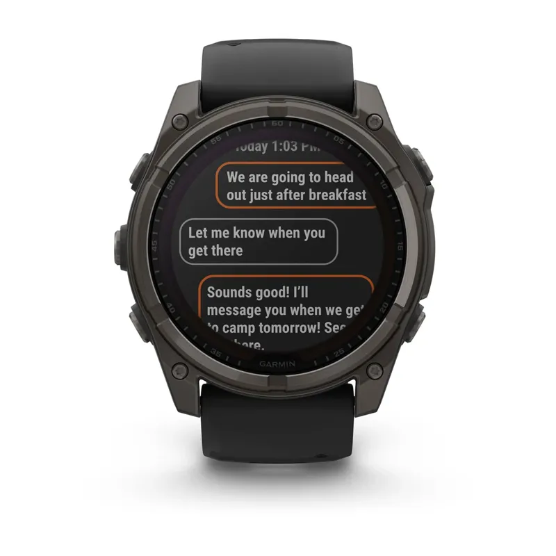 Garmin Fenix 8 51 mm Solar Sapphire Carbon grey DLC titanium with Black/pebble grey-9