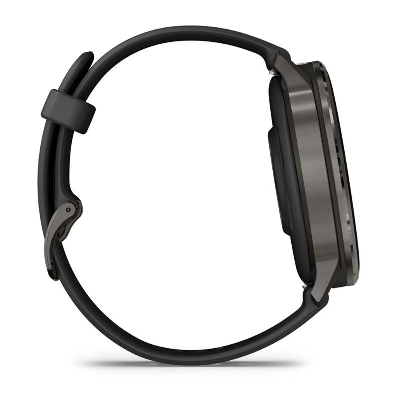 Garmin Venu 4 45mm Slate with Black Silicone Band-1