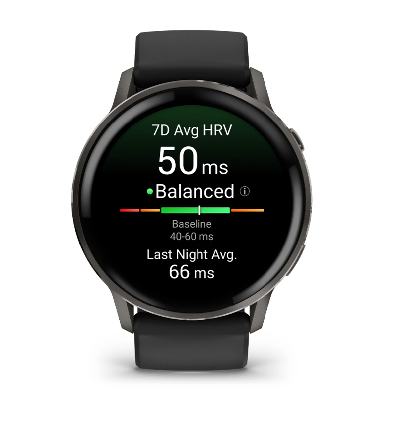 Garmin Venu 4 45mm Slate with Black Silicone Band-2