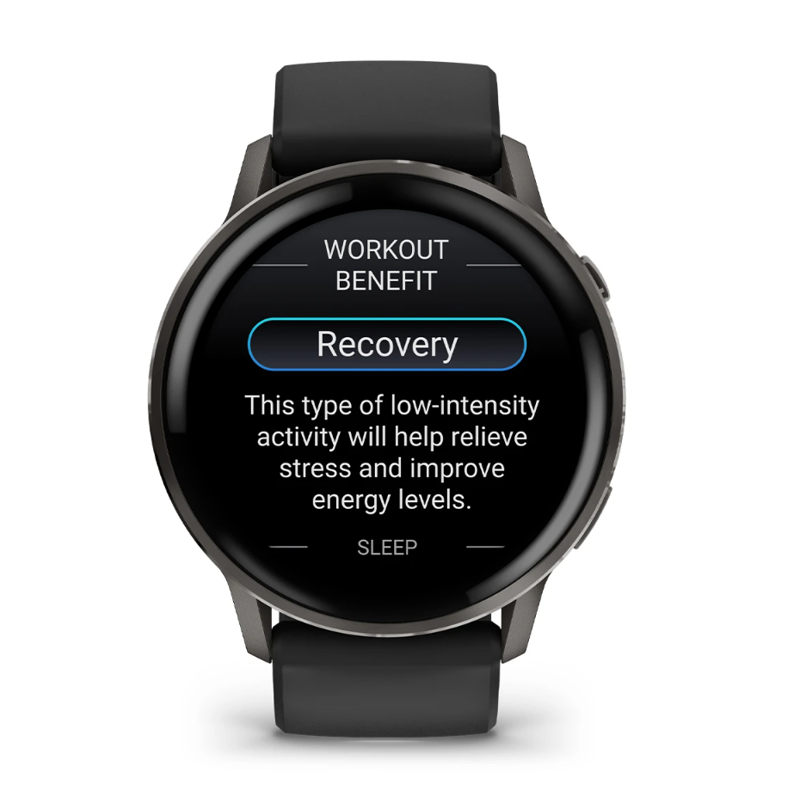 Garmin Venu 4 45mm Slate with Black Silicone Band-5