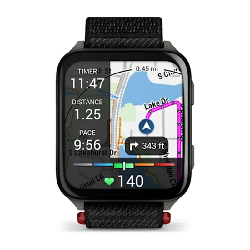 Garmin Venu X1 Black with Slate Titanium Caseback and Black ComfortFit Nylon Band-2