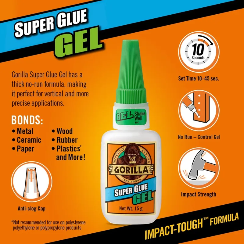 Gorilla Superglue Gel 15g Clear-1