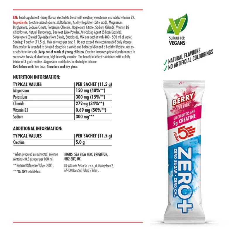 High 5 Zero+ Creatine Berry 11.5g-1