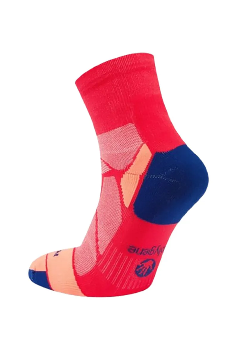 Hilly Marathon Fresh Anklet Min Socks Hot Pink/Blue-2