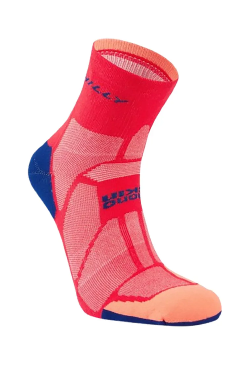 Hilly Marathon Fresh Anklet Min Socks Hot Pink/Blue-1