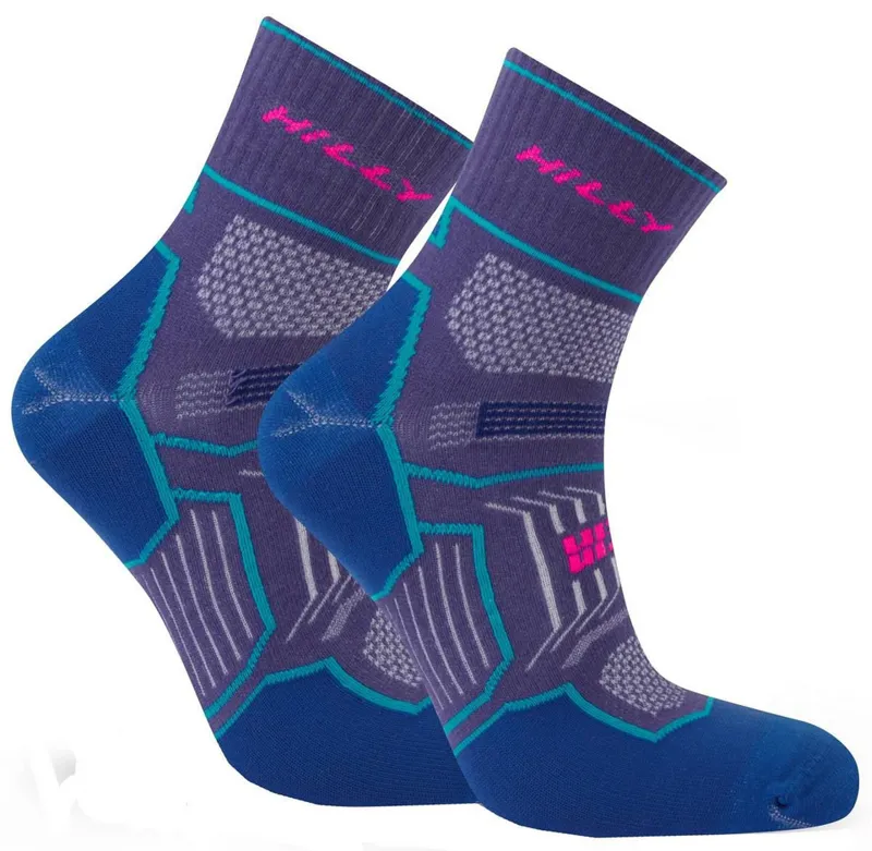 Hilly Twin Skin Anklet Socks Grape/Blue-5
