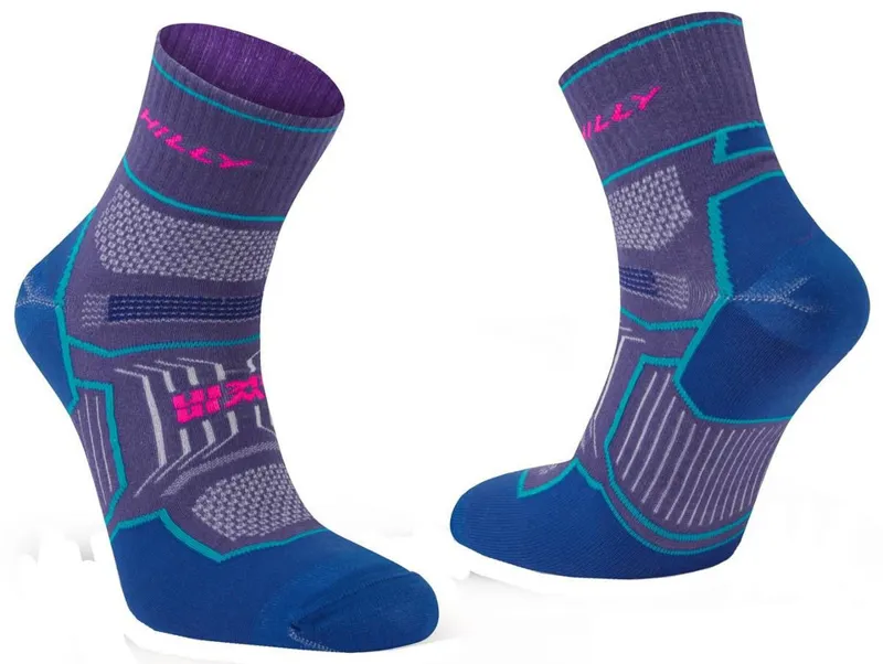Hilly Twin Skin Anklet Socks Grape/Blue-4