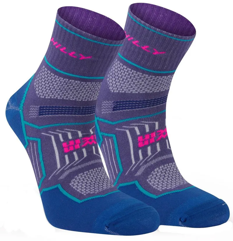 Hilly Twin Skin Anklet Socks Grape/Blue-3
