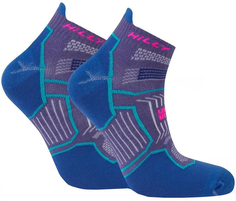 Hilly Twin Skin Socklet Med Grape/Blue-5