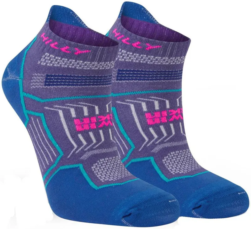 Hilly Twin Skin Socklet Med Grape/Blue-3