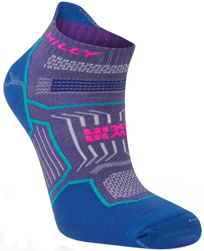 Hilly Twin Skin Socklet Med Grape/Blue