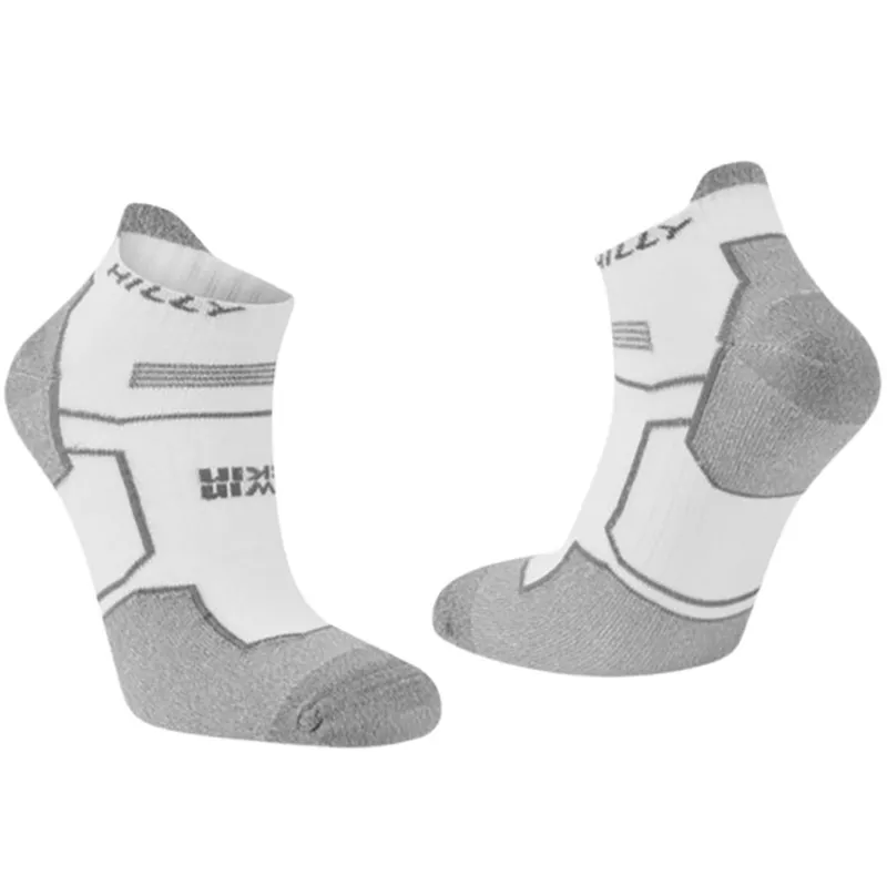 Hilly Twin Skin Socklet Med Socks White/Grey Marl-1