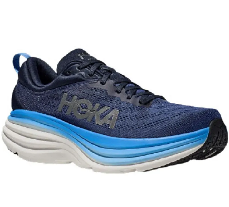 Hoka One One Bondi 8 Men Running Shoes Wide Comfort Recovery Blue Sz 9D HOKA Men main image 2
