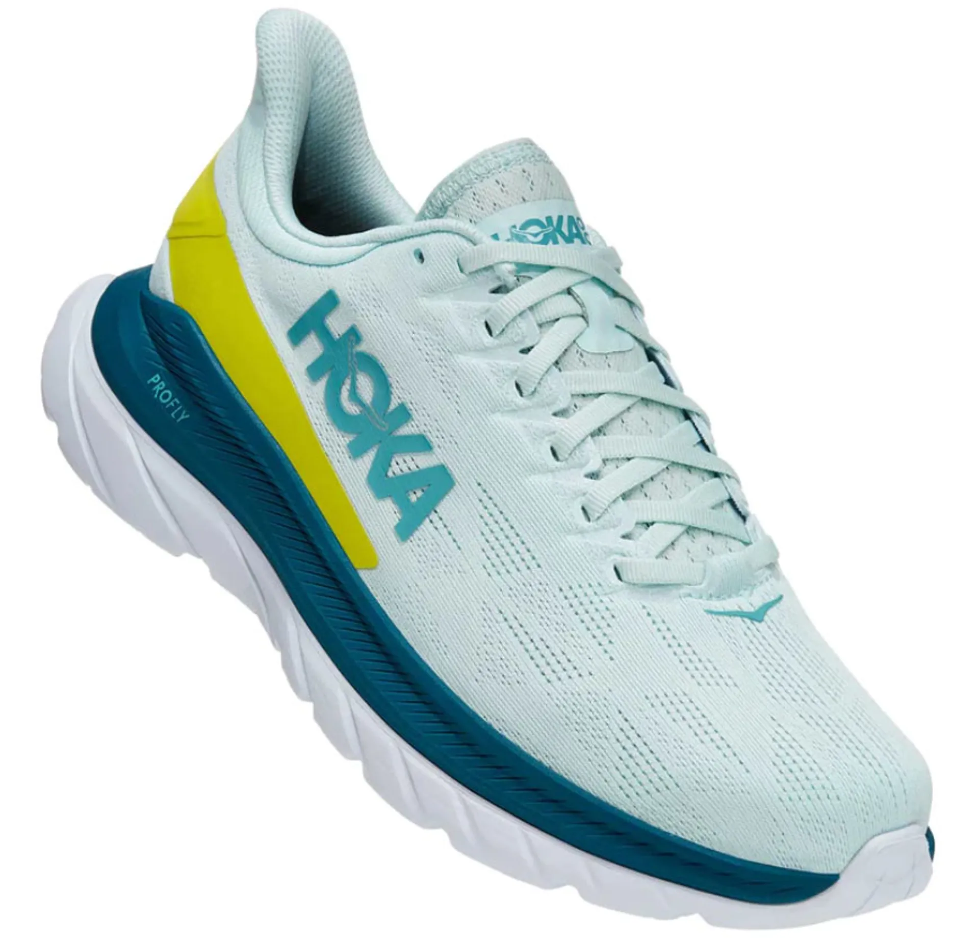HOKA Mach 4 Running Shoes Mens Size 9 Lime Green Blue One One Amazon.com | Hoka One One Men main image 4