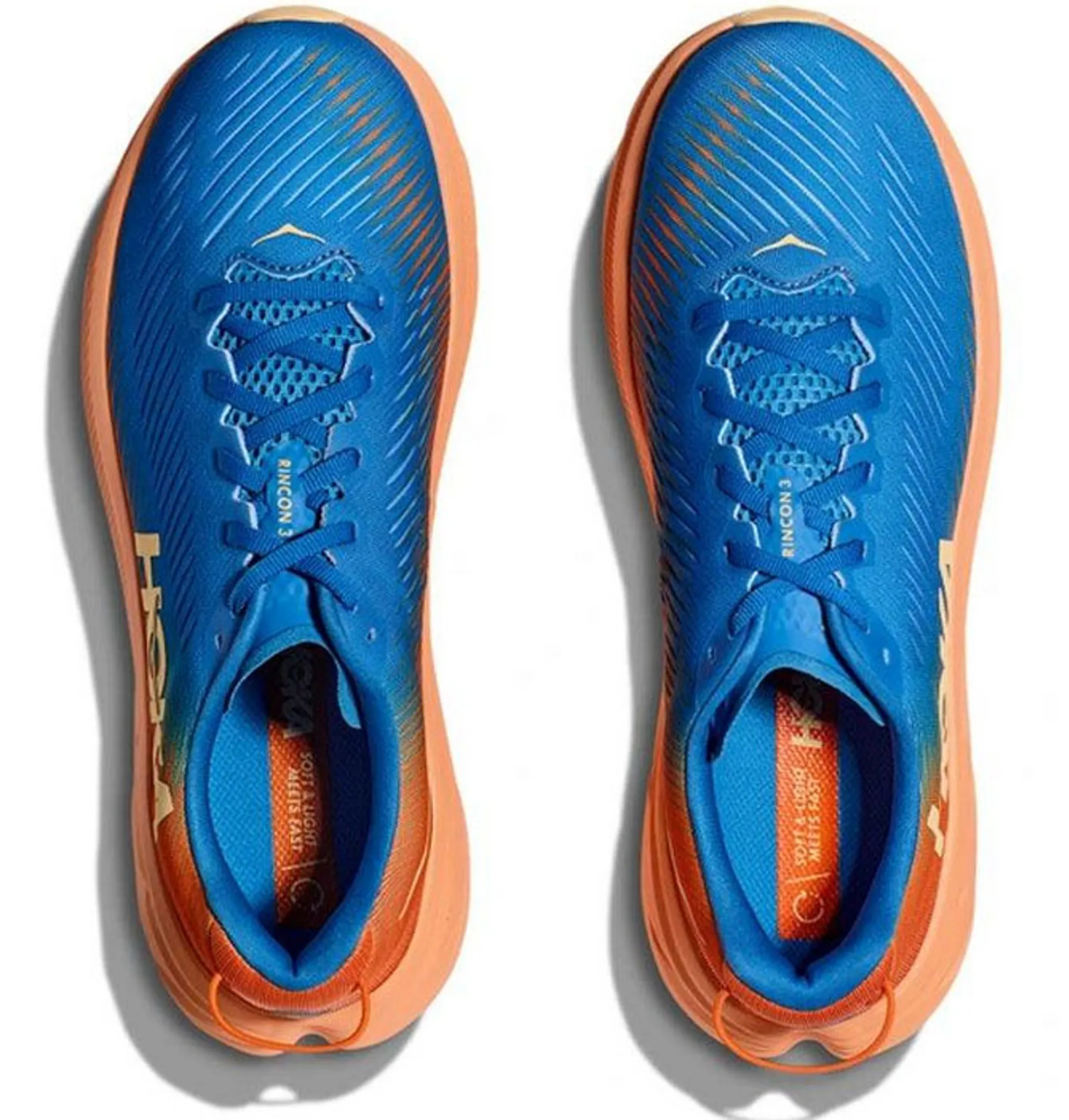 Hoka Rincon 3 Running Shoes Light Blue White Orange Mens Sneakers 1121370 Hoka Rincon 3 - 100 Mile/160km Review : r/RunningShoeGeeks main image 3