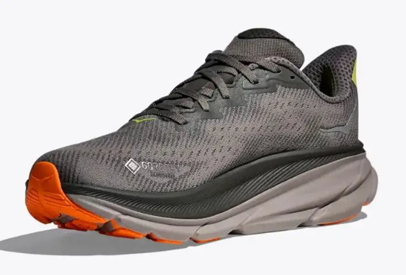 Hoka Men's Clifton 9 GTX Running Shoes Asphalt Grey/Gravel-2