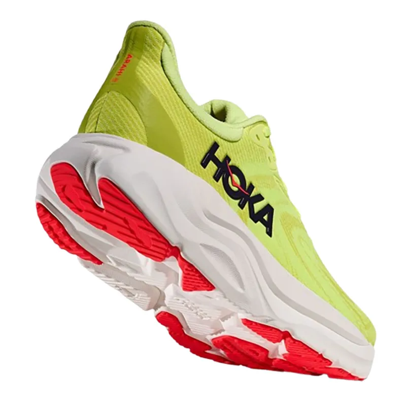 Hoka One One Men's Arahi 8 Neon Yuzu/Neon Flame-4