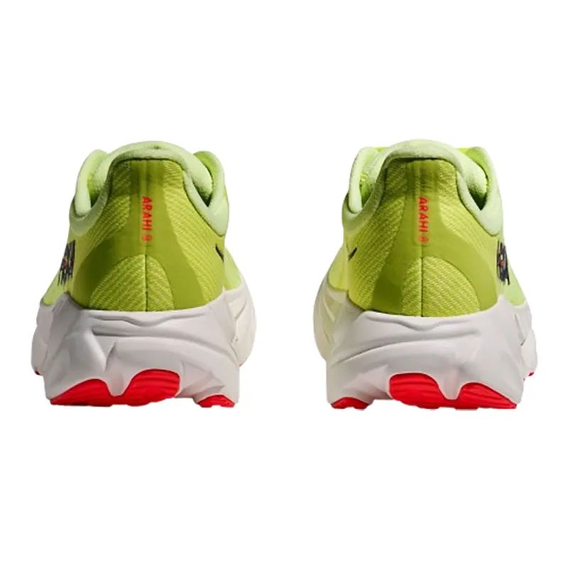 Hoka One One Men's Arahi 8 Wide Neon Yuzu/Yuzu Flame-5